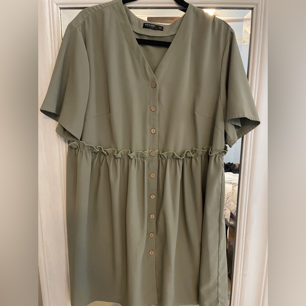 Shein Curve Olive Dress